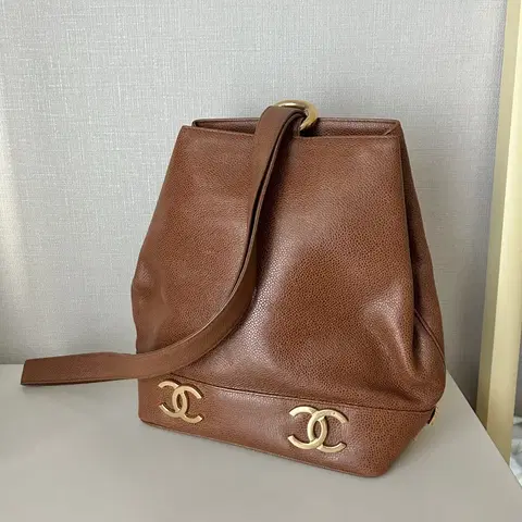 정품 빈티지 샤넬 트리플 브라운 숄더백