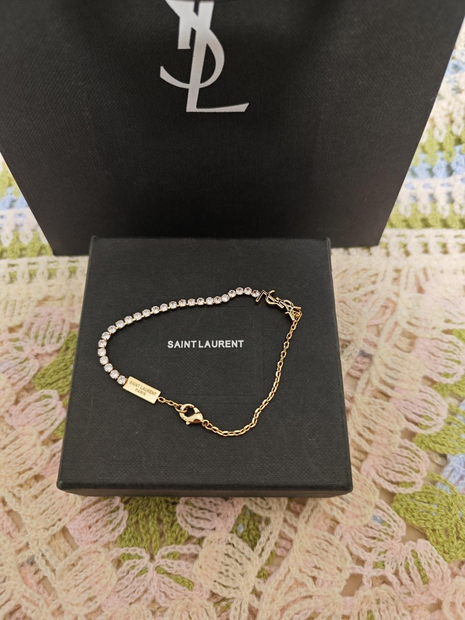 입생로랑 YSL 로고골드 팔찌