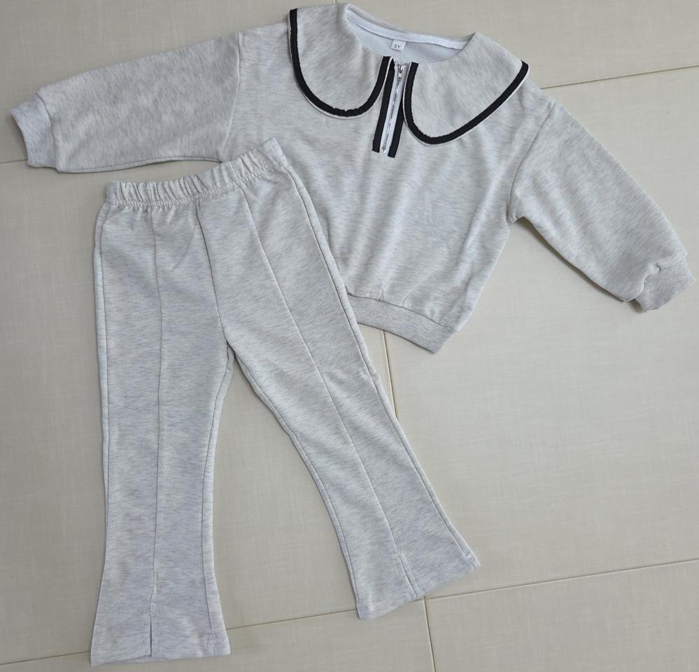 (새상품) 여아 카라 반집업맨투맨 상하복세트 120사이즈