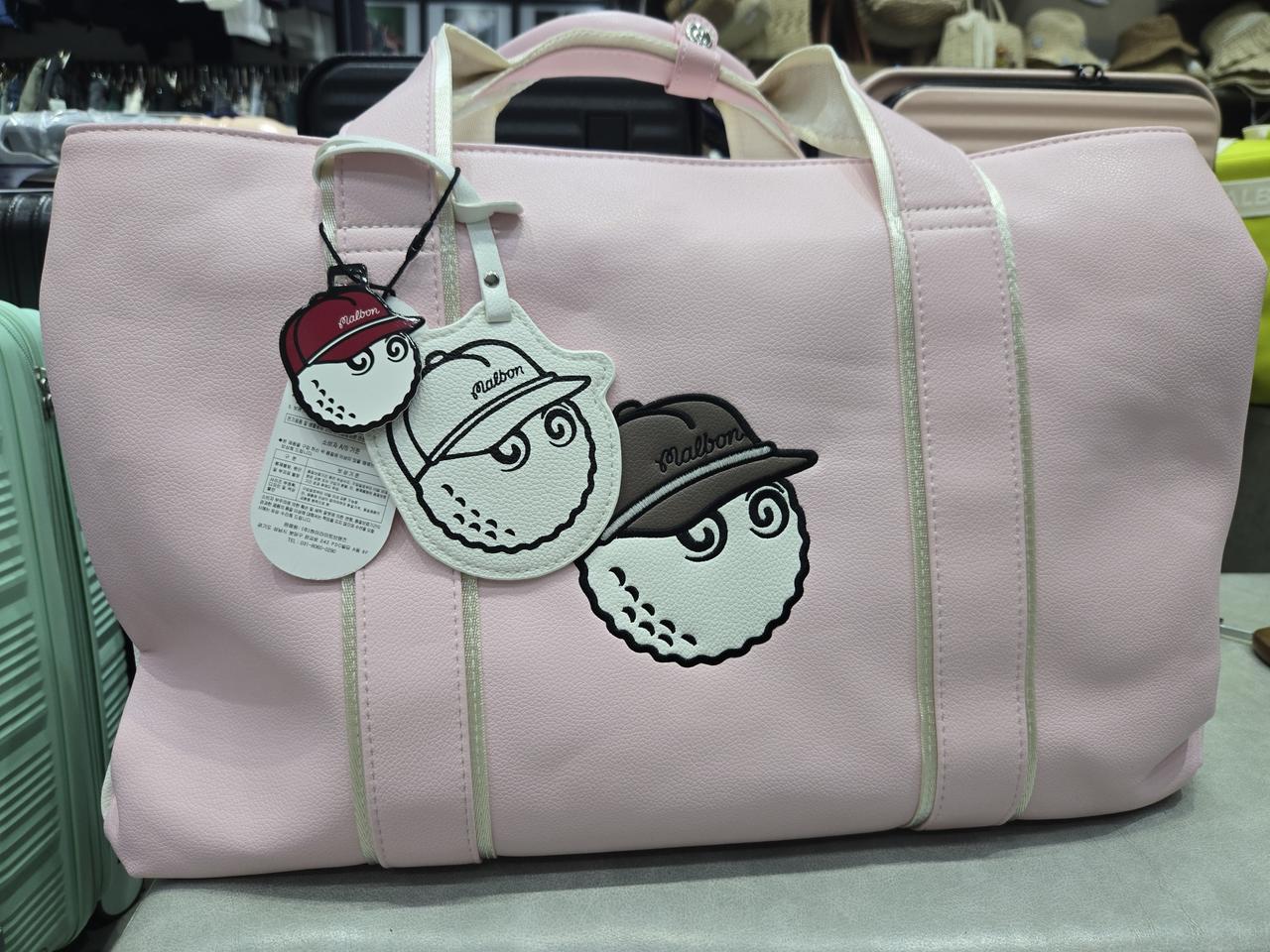 말본 핑크 보스턴백 뉴본클래식