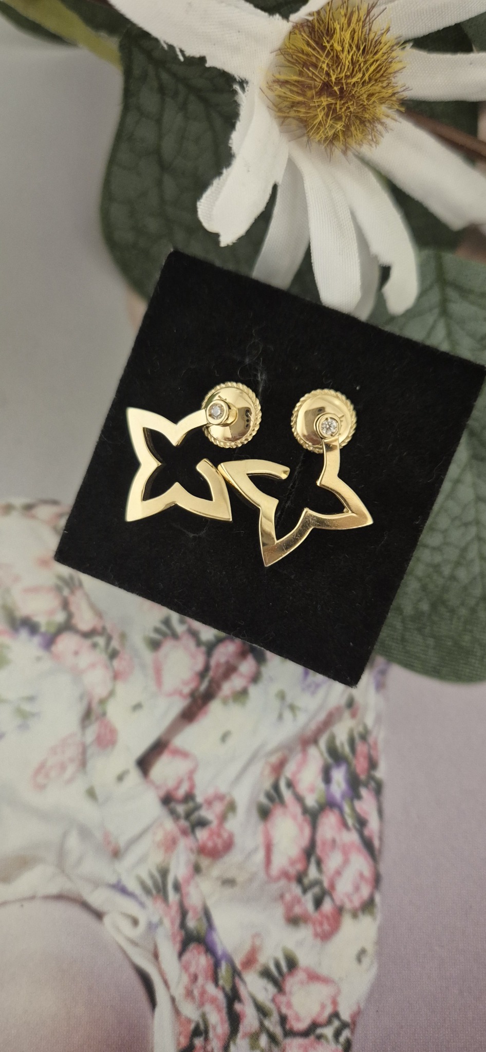 14k 오픈 블라썸 독특 귀걸이( 고급형)