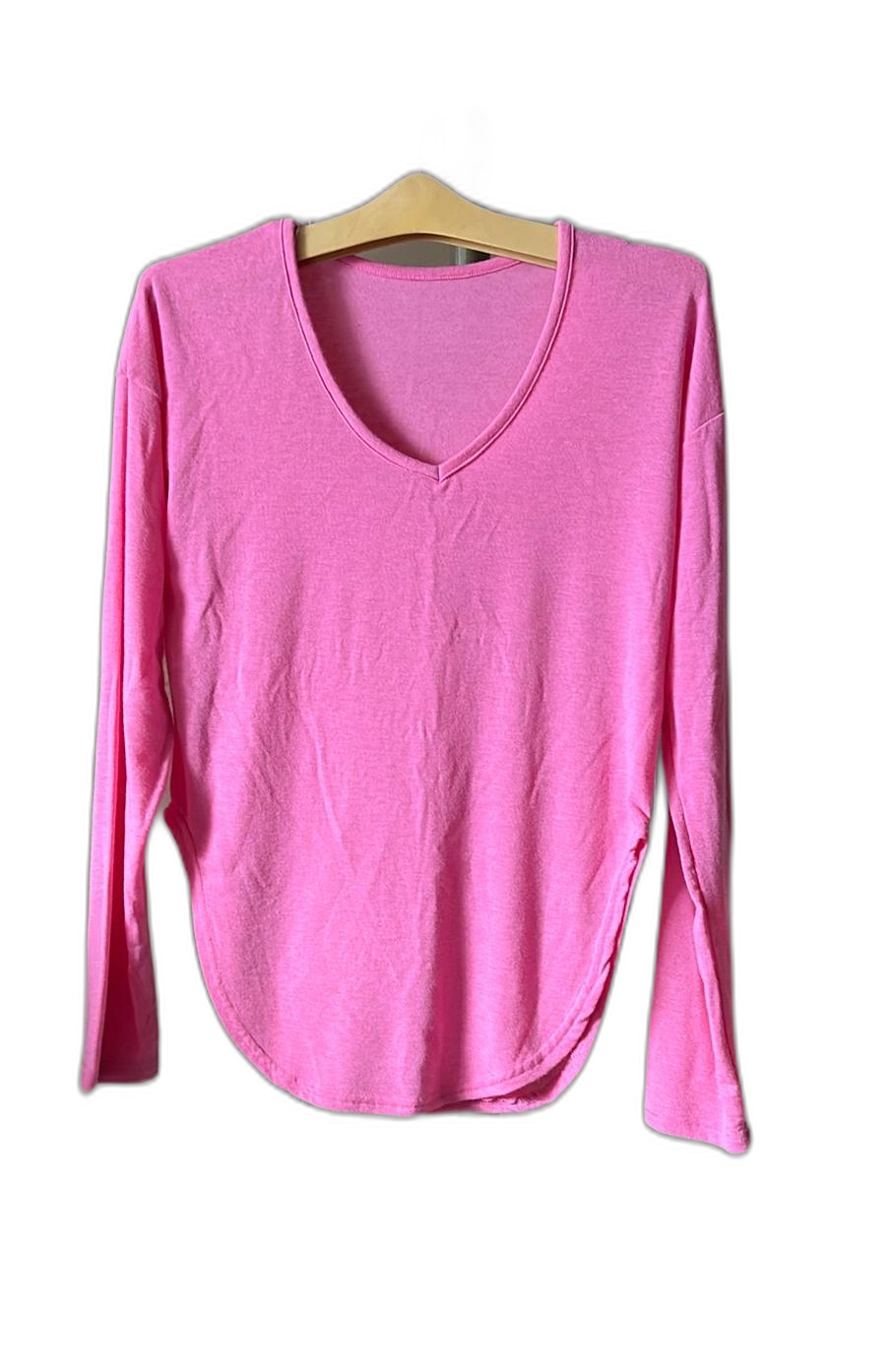 v-넥 긴팔티셔츠