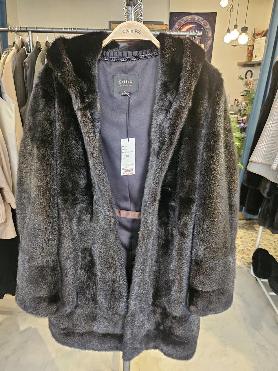 후드 풀스킨 밍크코트 새상품 급처