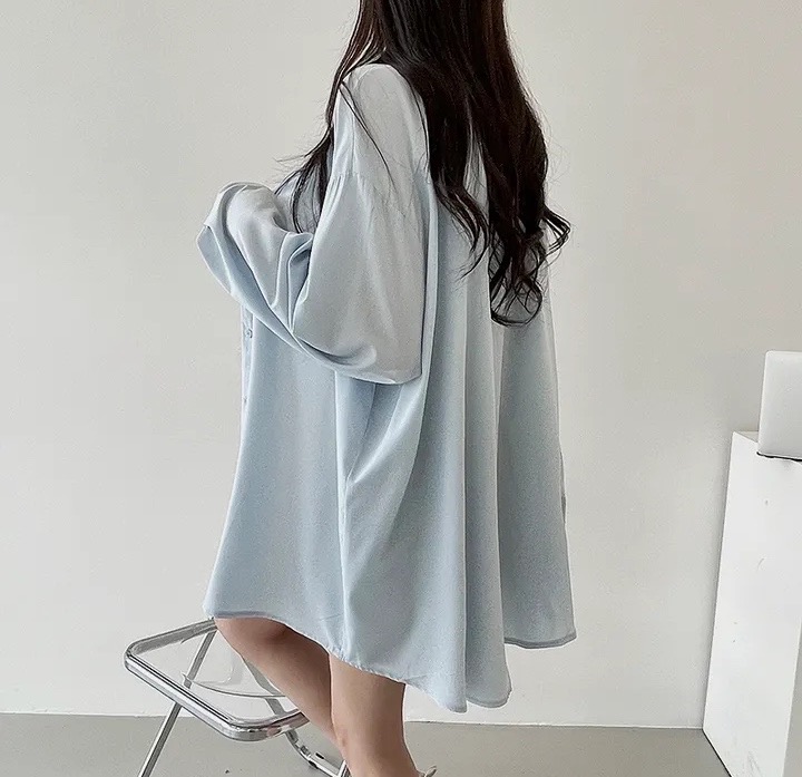 찰랑 여리 왕오버핏 박시블라우스 셔츠