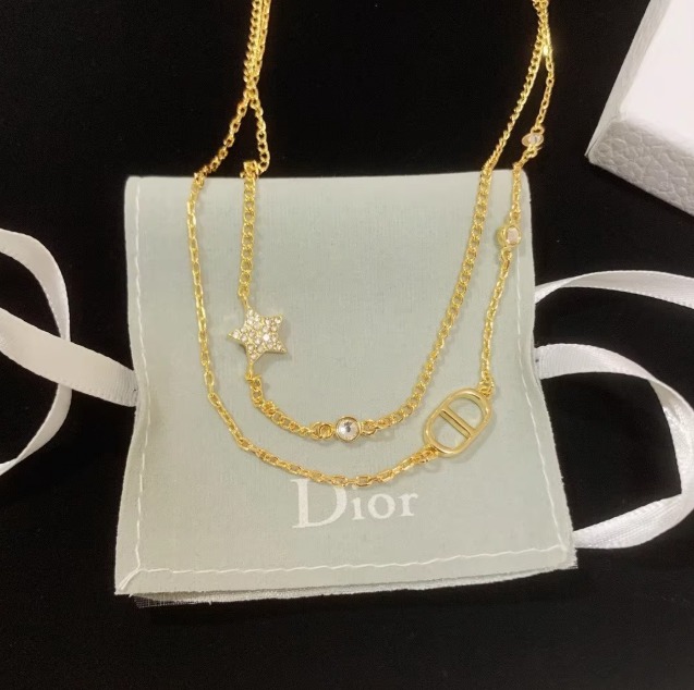 디올 골드 목걸이