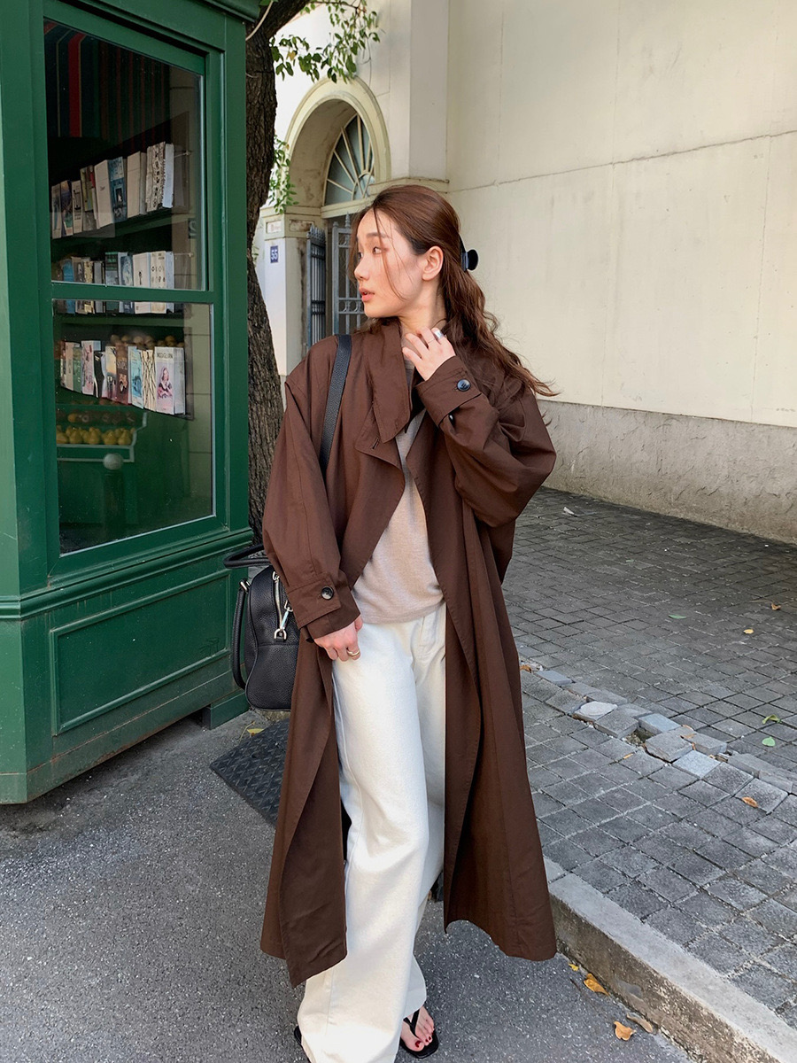 여성 가을 롱 잠바