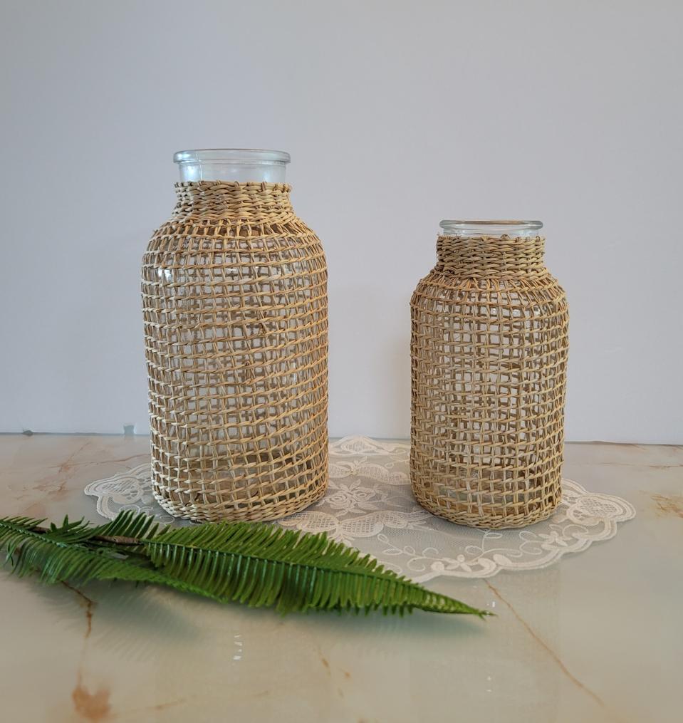 (새상품)고급 라탄화병 L과 S사이즈