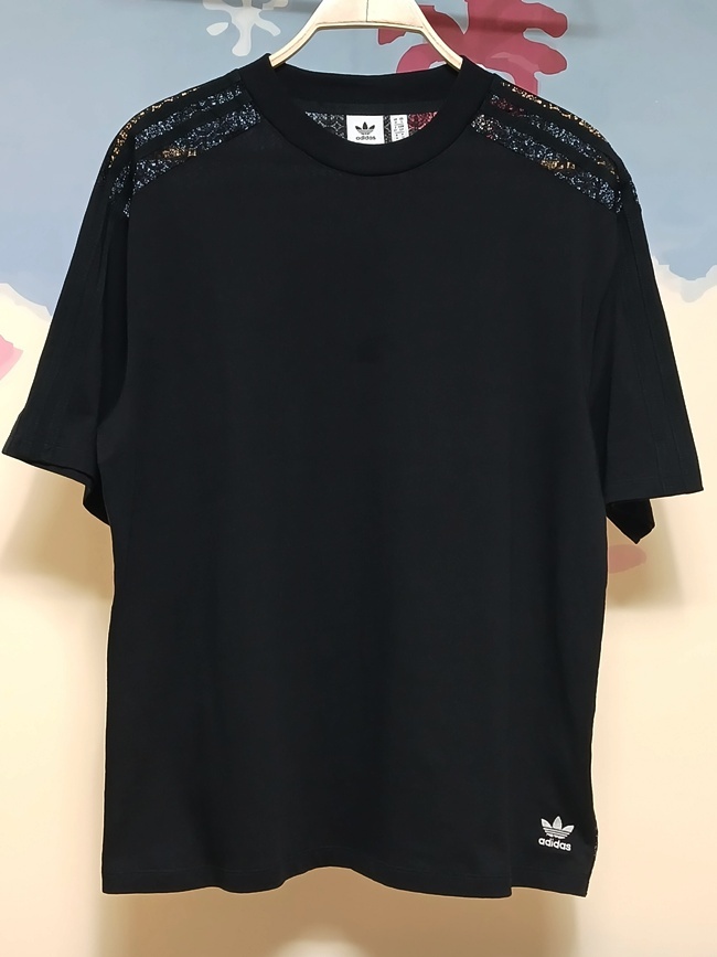 (S~M) 아디다스 레이스백 블랙 반팔티