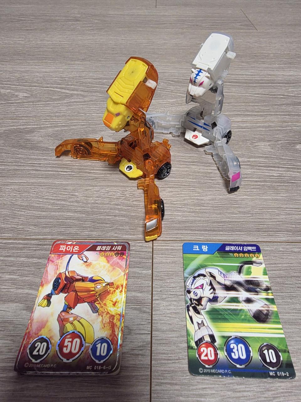터닝메카드W 크랑,파이온 + 메카드 2장