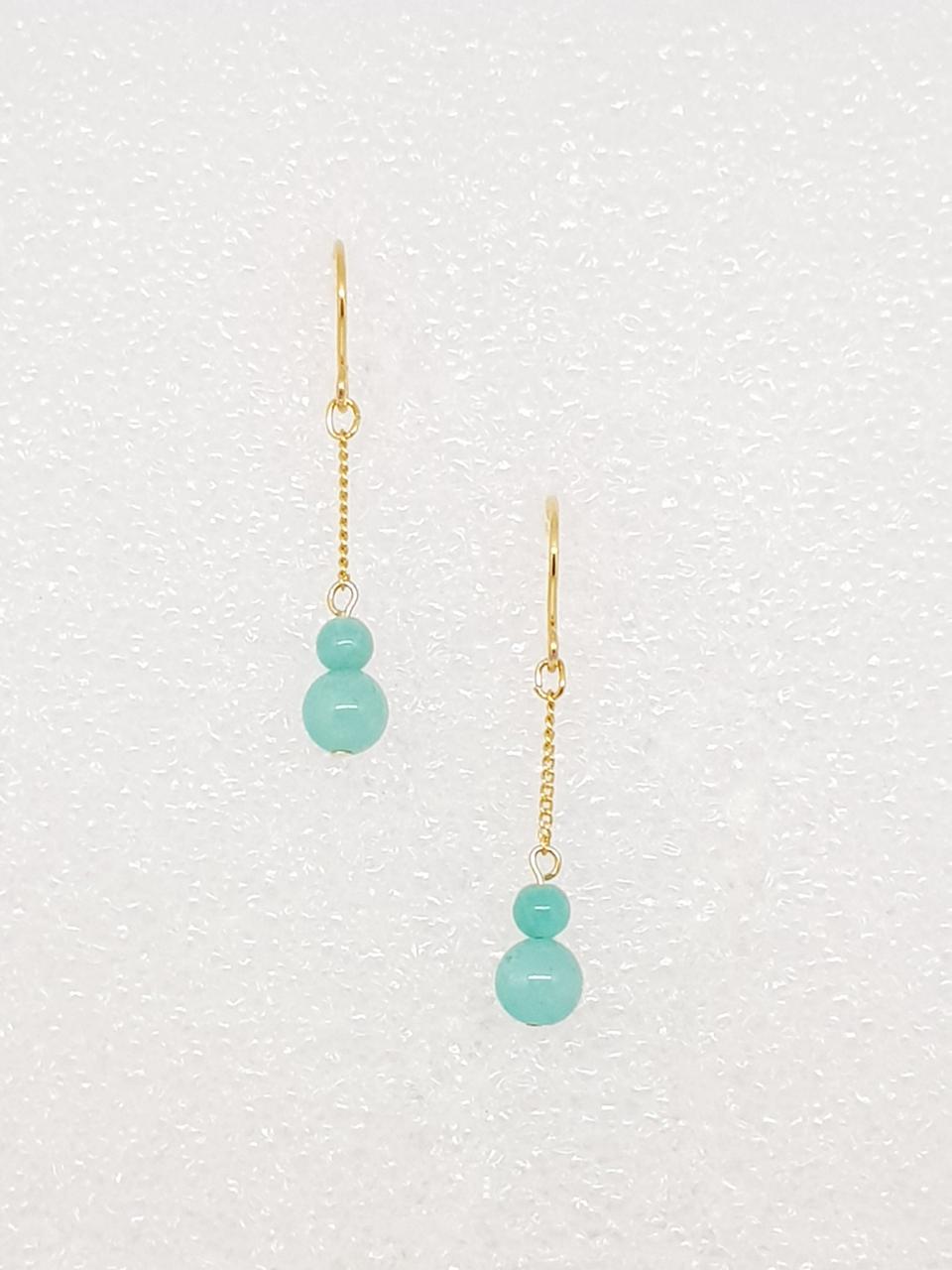 모잠비크 아마조나이트 귀걸이