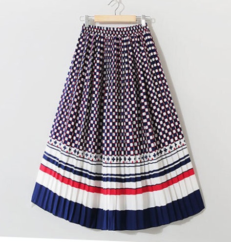 [새제픔] 패턴 플리츠 스커트