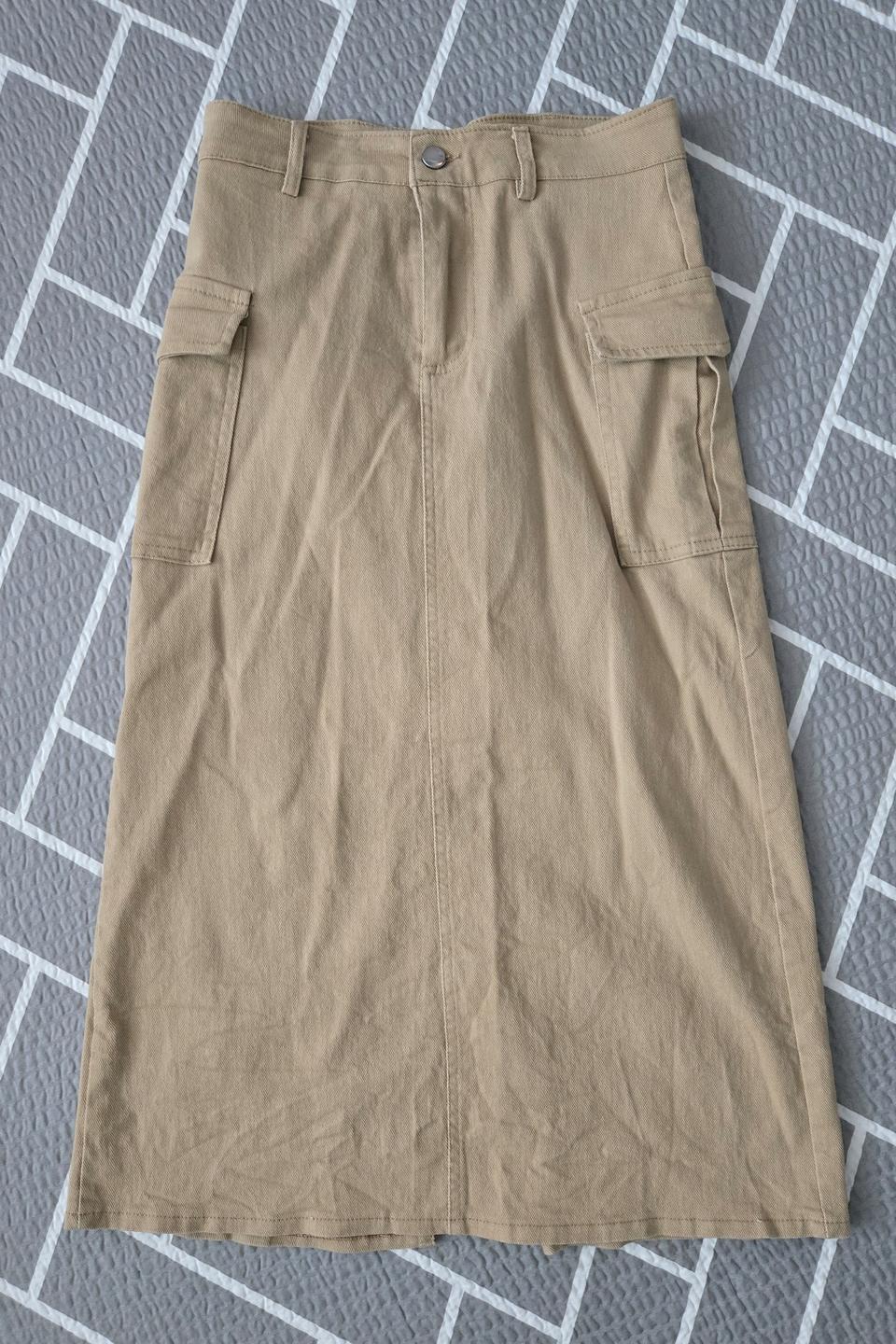 카고 롱 스커트 베이지