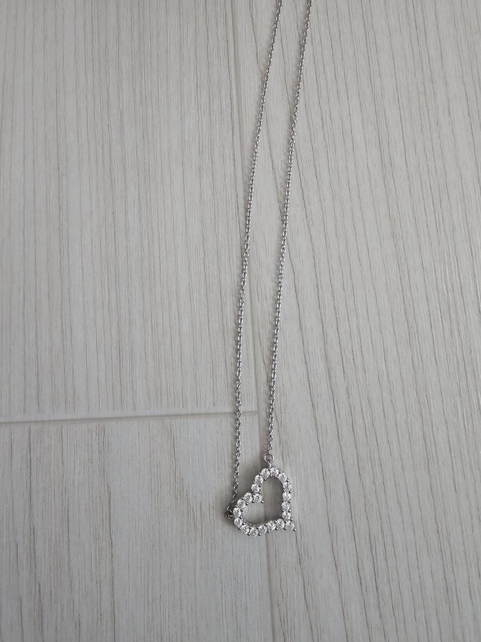 티파니앤코 925 하트큐빅목걸이