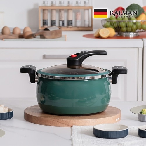 미개봉 새제품-독일 칼만 IH 에나멜 저압 압력솥 대용량 냄비솥 7L
