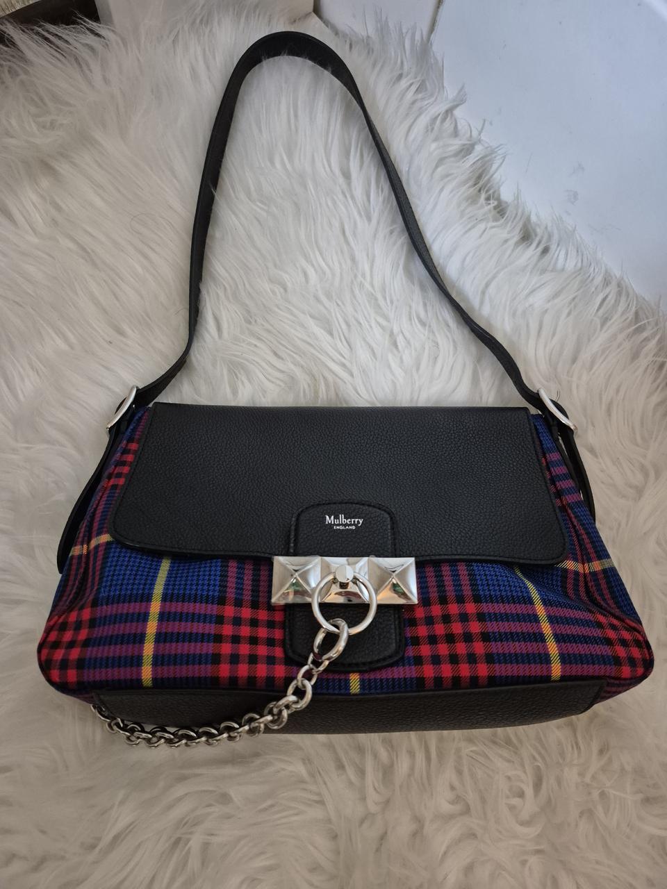 (새상품)멀버리 타탄체크 숄더백 *가벼워서 사용하시기에 좋아요*