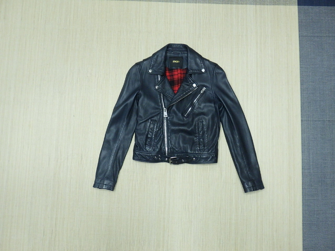 (44-55) maje 마쥬 Lamb leather 라이더 자켓