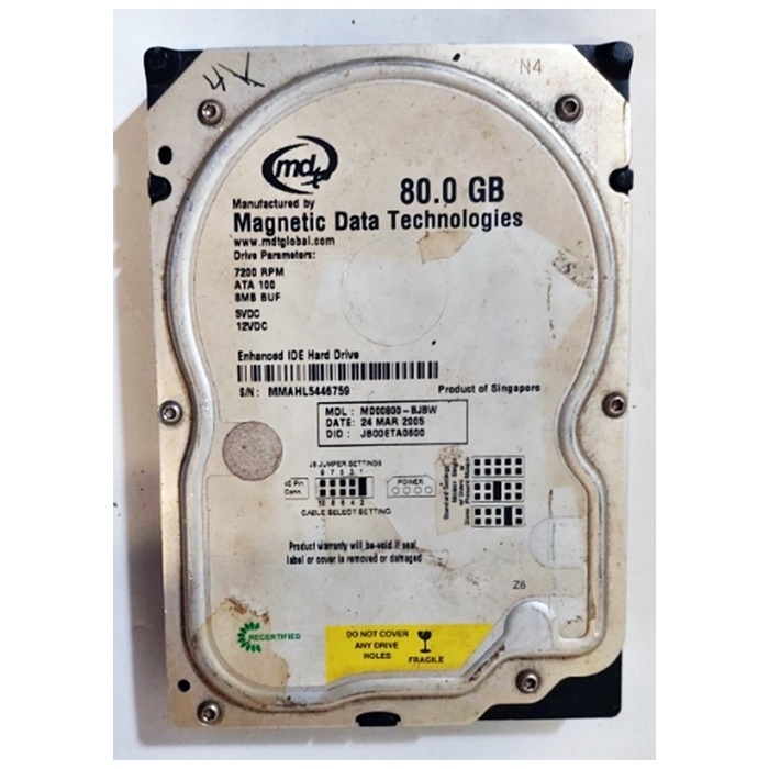 중고 HDD MD Tech 756 80G 