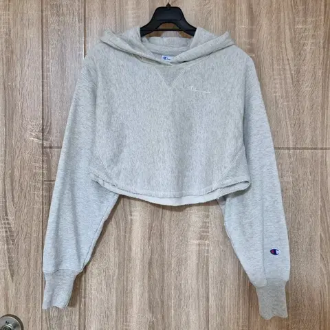 챔피온 크롭 후드티