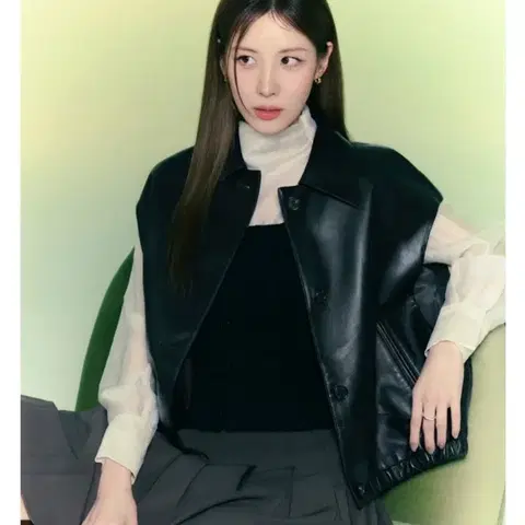 더엣지 이태리 램스킨 베스트