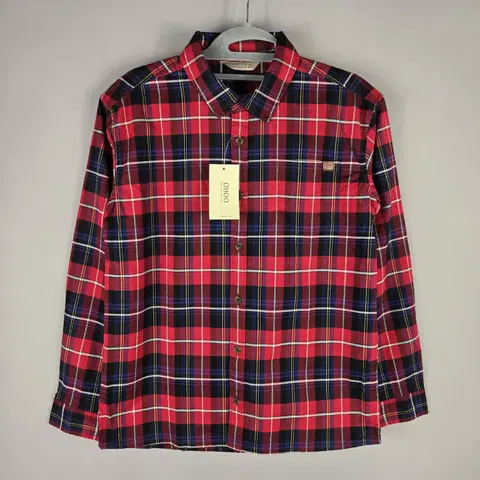 [무료배송]새상품 오후 160 키즈 스판 체크 긴팔 셔츠