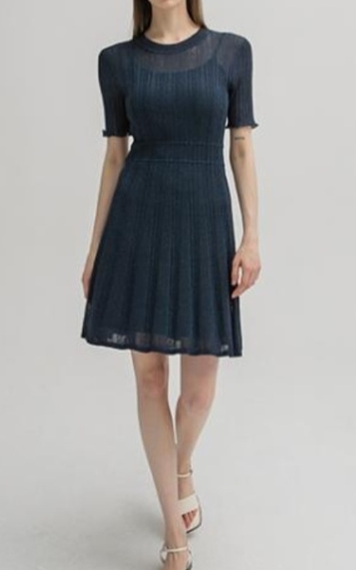 NAIN 메탈 스카시 골지니트원피스