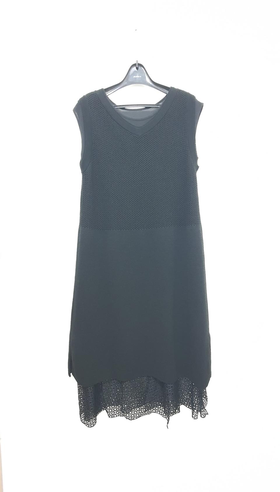 더한섬 에스제이에스제이 SJSJ 레이어드 원피스 사이즈 90 F