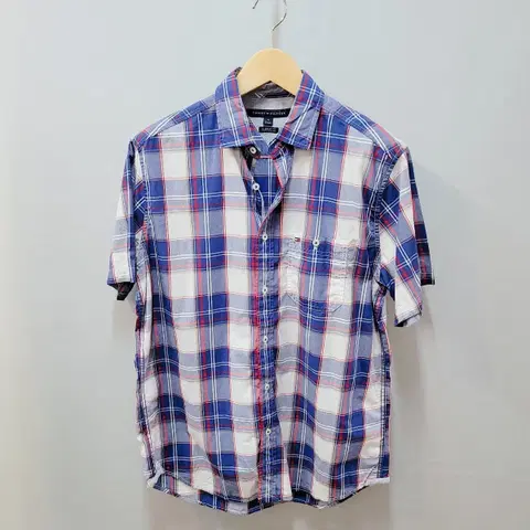 100~105) 타미힐피거 체크 남방