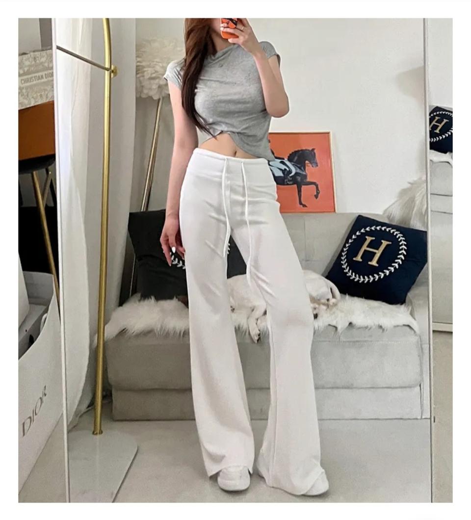 다이어트핏 부츠컷 면 스판 트레이닝 바지 수입의류