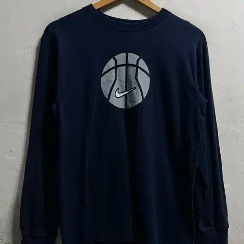 95 나이키 BASKETBALL 빅로고 스판 루즈핏 긴팔티 정품