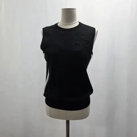 0085 FANTOM 팬텀골프 블랙 사이드 라인 여성 니트 베스트 95