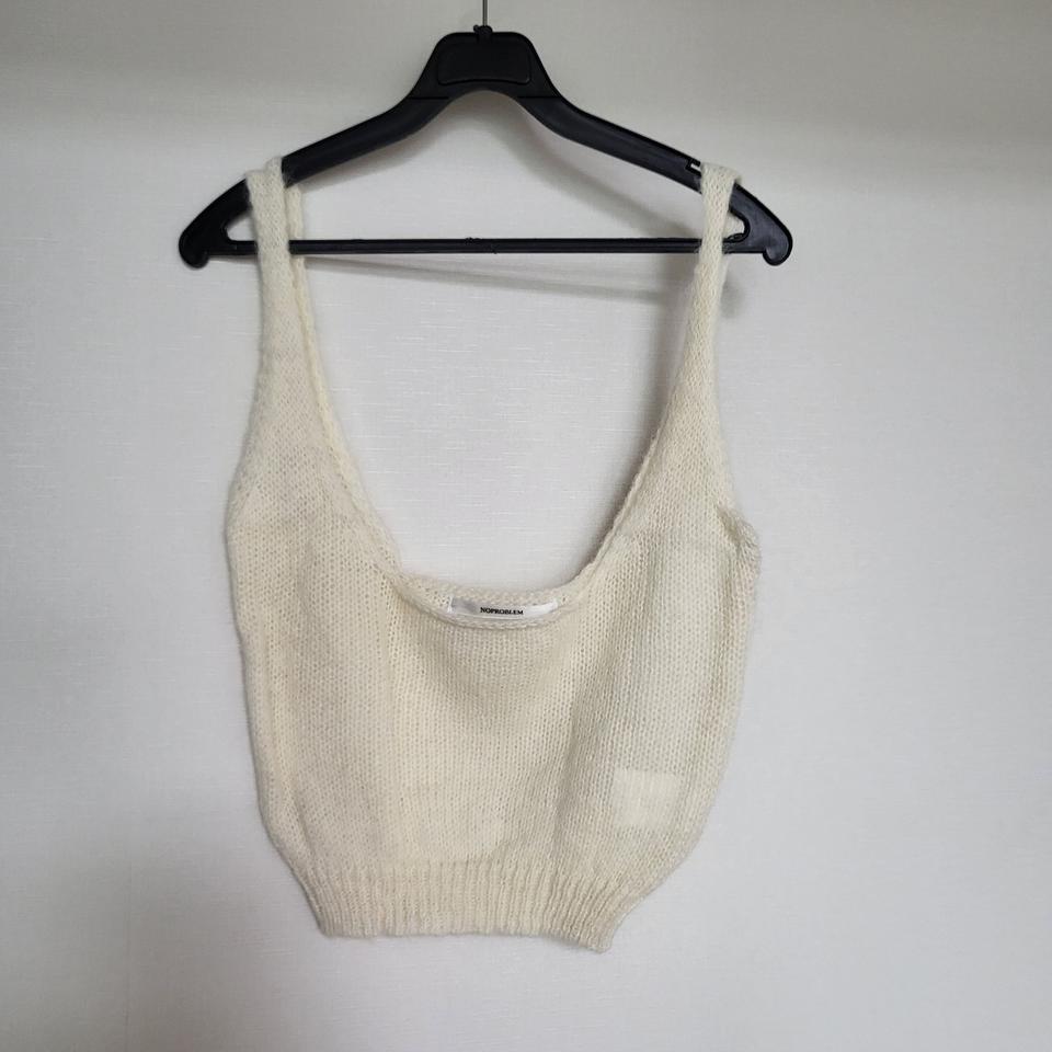 아이보리 니트 뷔스티에