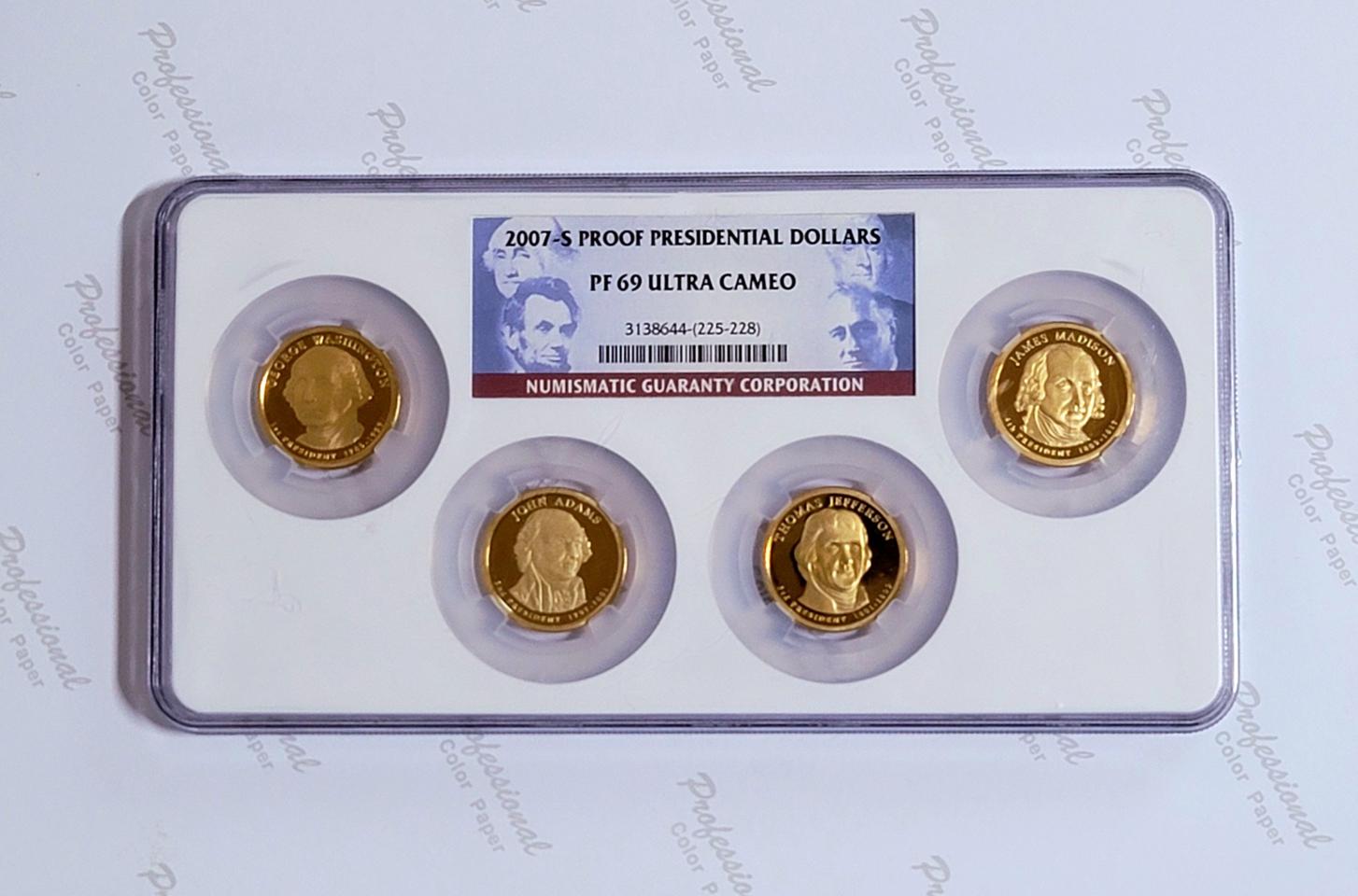 아주귀한 99.9% 24k순금도금 기념 역대미 대통령 주화 ngc69