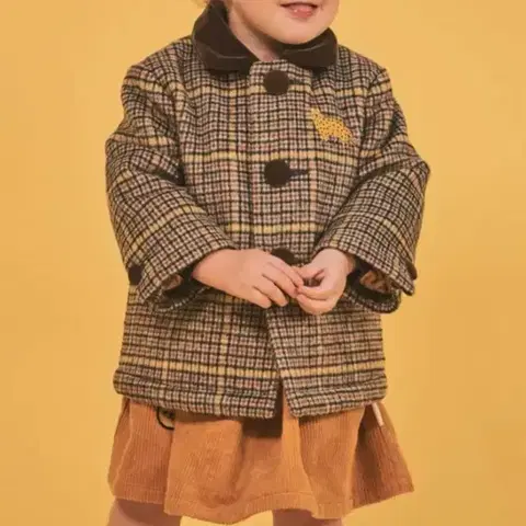 가격내림! 베베드피노 체크 울코트 85