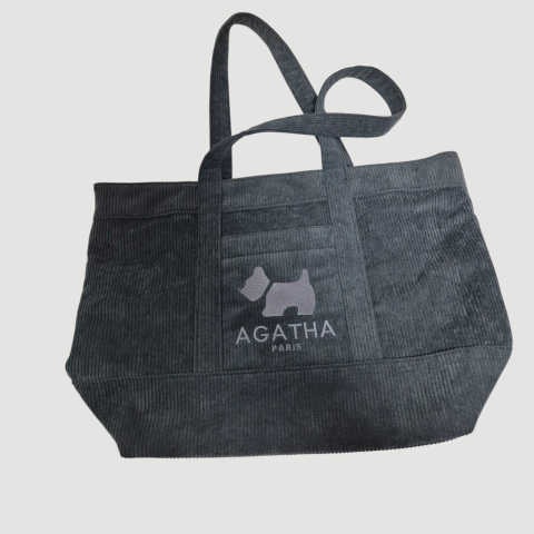 아가타 코듀로이 숄더백