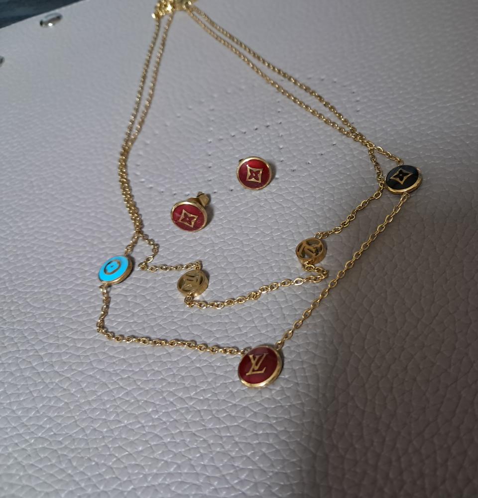 새거 써지컬 목,귀걸이 셋트