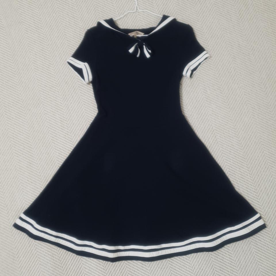 세일러 세라 복고풍 코튼 플레어 반팔 롱 원피스 pk