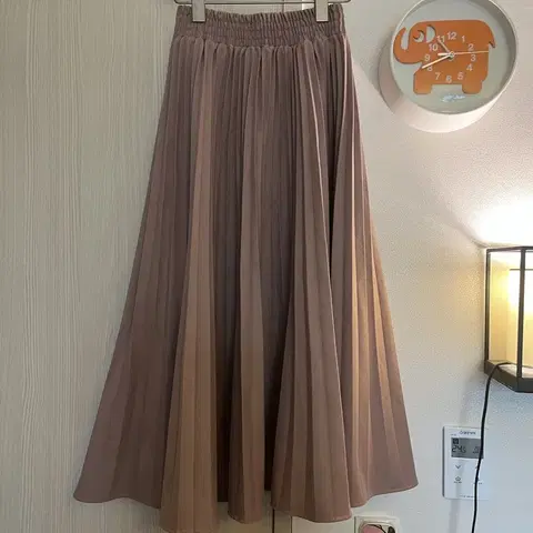 프리싸이즈) 8-9만원 준 고급스러운 스웨이드 느낌 파스텔 핑크 플리츠