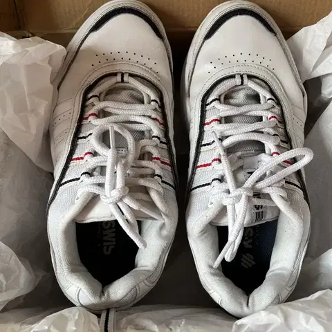 240) 어글리슈즈 키높이신발 K-Swiss 흰색 운동화