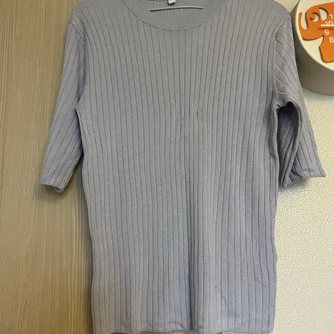 XL 105) 새상품 파스텔블루 레이온 시원한 봄 여름 라운드넥 반팔 니