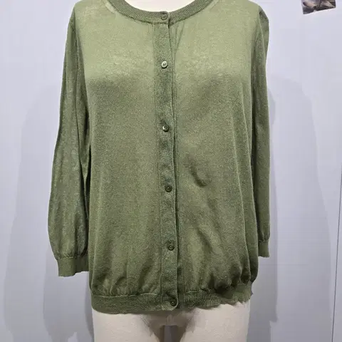 막스마라 그린 7부 소매 가디건