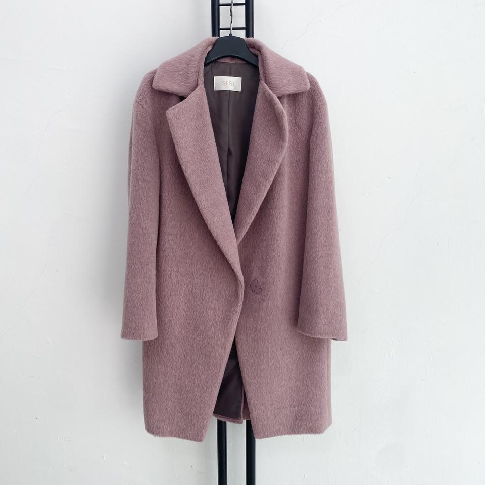 정품 에스제이에스제이  SJSJ 핑크 여성 코트