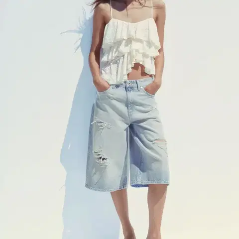 zara 자라 레이스 프릴 탑 새상품