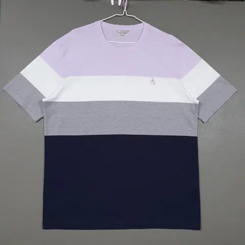 2XL) 빈폴 신형 20ss 라벤더 에어 모던 피케 컬러 블록 반팔티