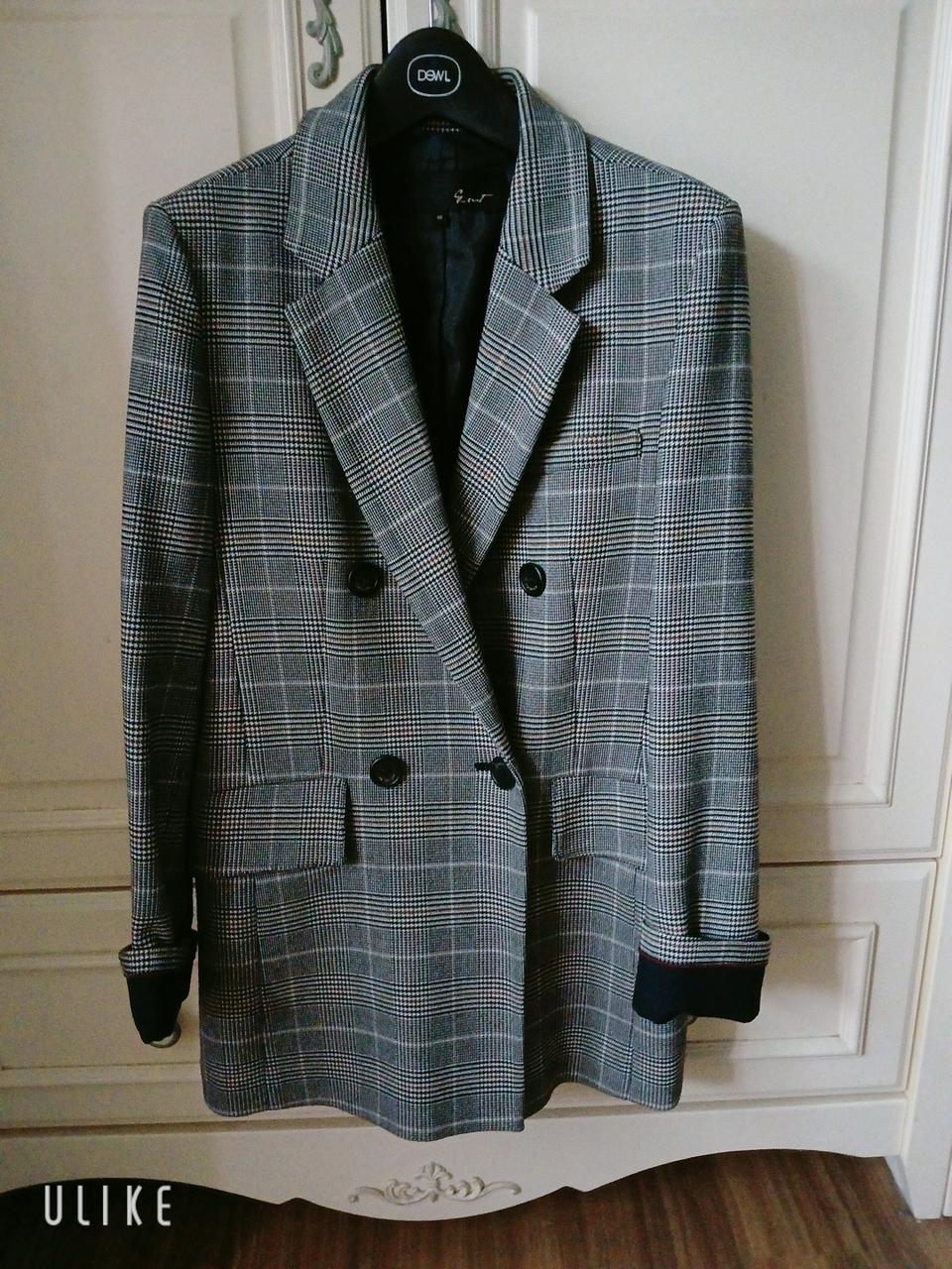 여성 체크 쟈켓