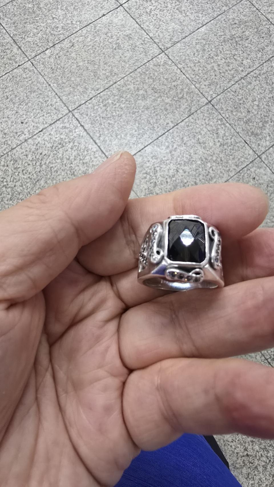 실버92.5 남성 보석 큐빅 은반지 23호. 24호 까지