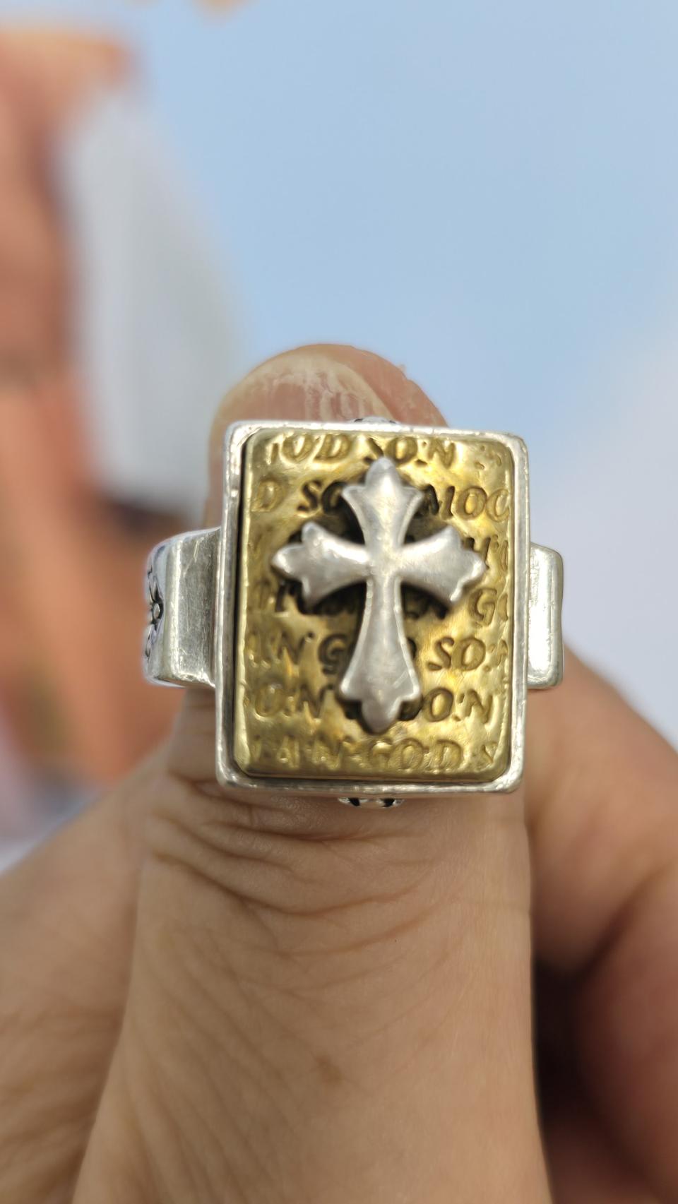 남성 실버92.5. 십자가  은반지 23호