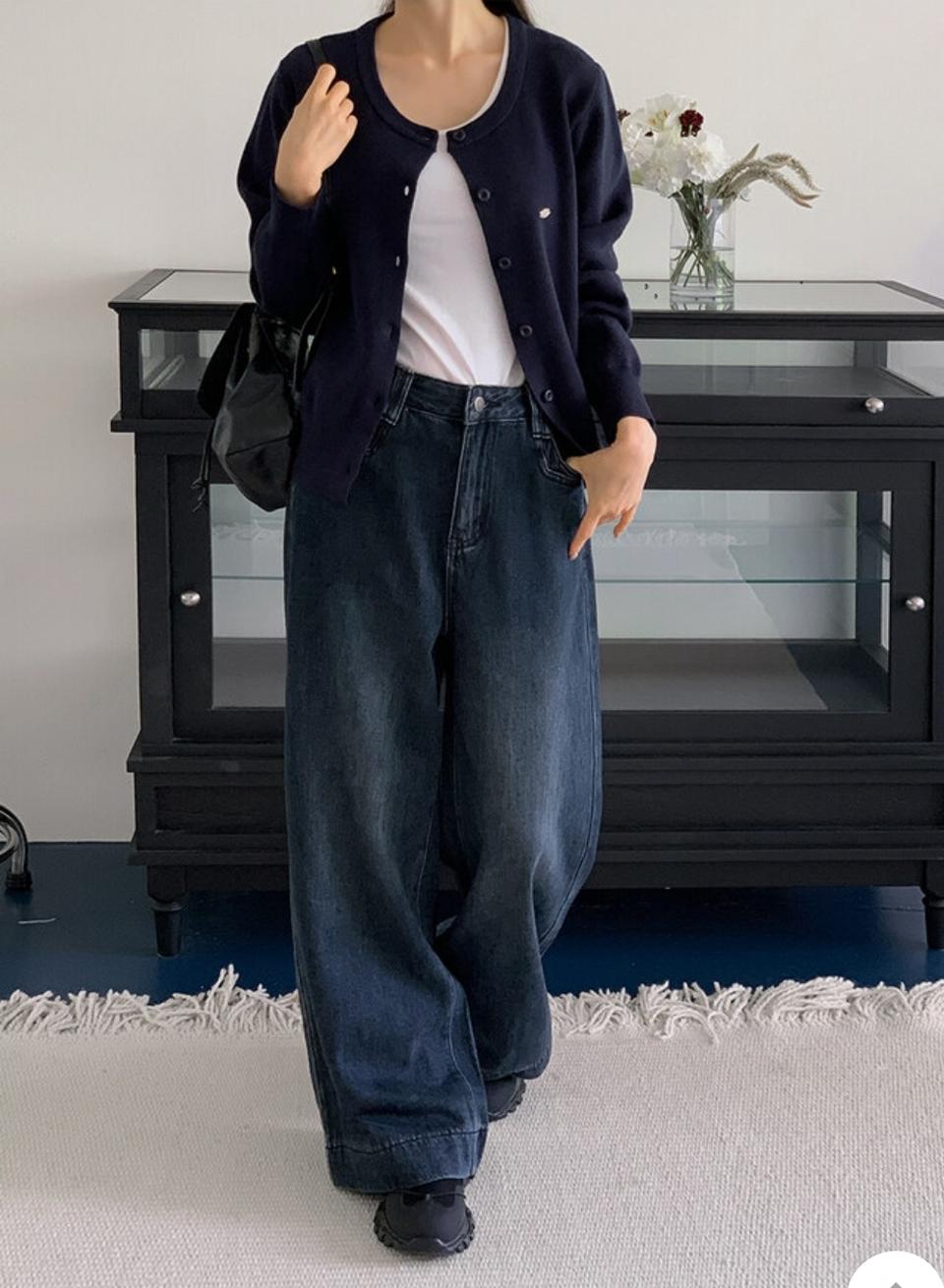 177 리리앤코 와이드 데님 팬츠 s