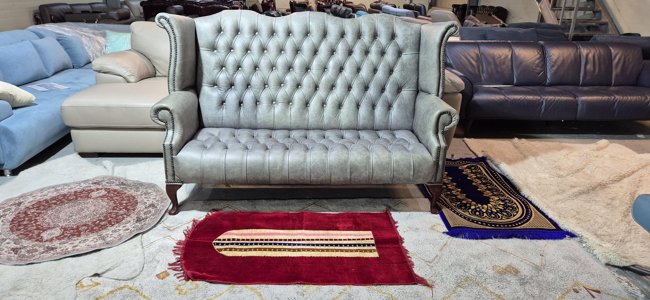 영국 체스터필드 최고급 전체 애닐린 천연가죽 3인소파쇼파 서울경기무료배송