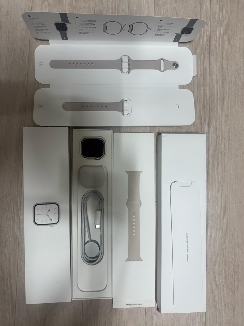 애플워치7 41mm 스타라이트 gps+셀룰러