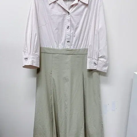 55-66반 클로비스 신상 배색 원피스